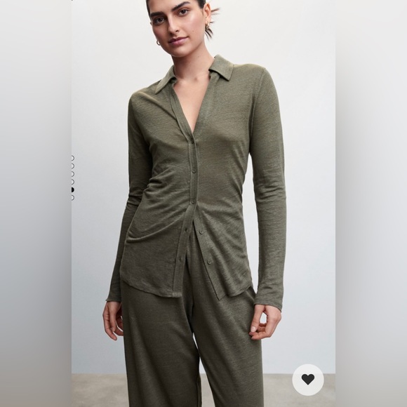 Women Mango 100% Linen Pants Size Small - Picture 4 of 8